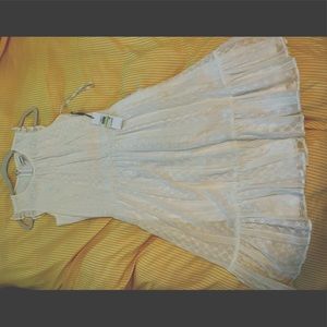 White Eyelet Calvin Klein Dress 4 NWT